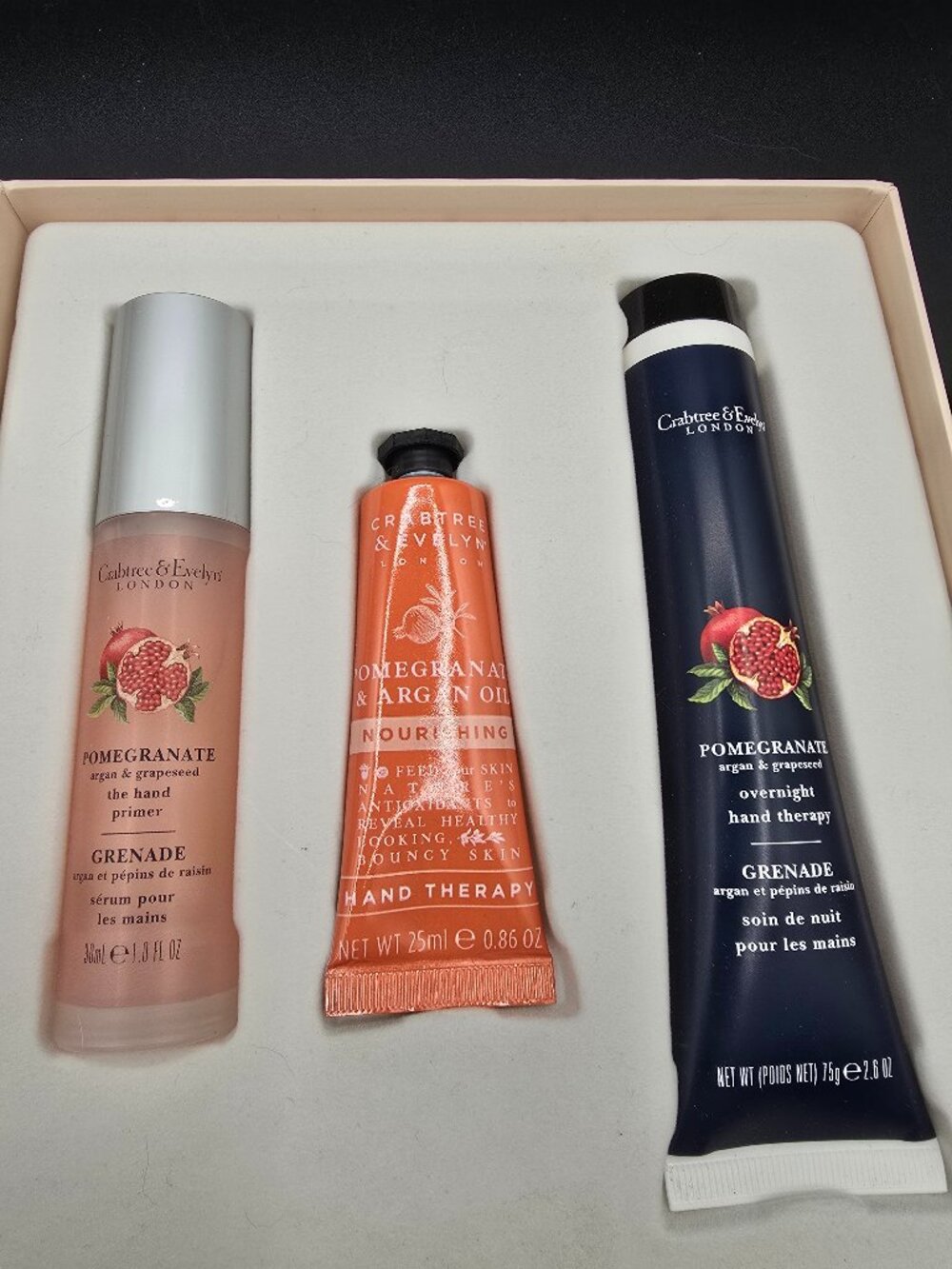 Crabtree & Evelyn Pomegranate & Argan Oil Hand Care Ritual Gift Set NEW